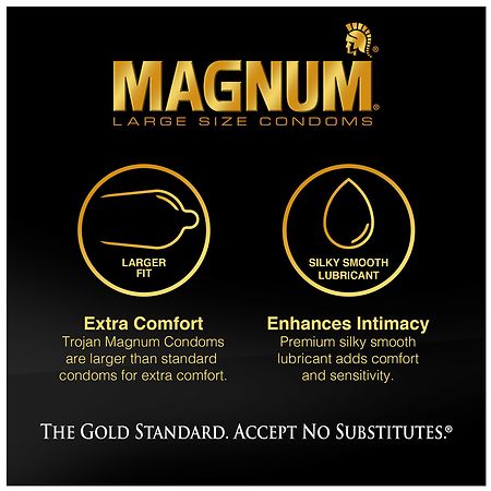 Trojan Magnum Magnum Large Size Premium Lubricated Condoms
