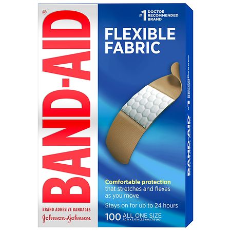 Band-Aid Flexible Fabric Adhesive Bandages All One Size