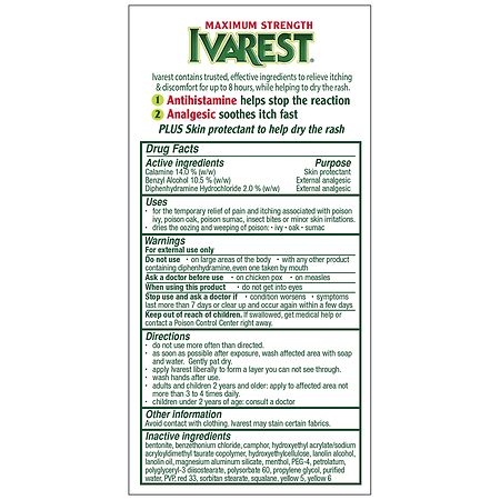 Ivarest Poison Ivy Itch Relief Cream
