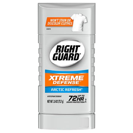 Right Guard Xtreme Xtreme Defense Antiperspirant Deodorant Invisible Solid Stick Arctic Refresh