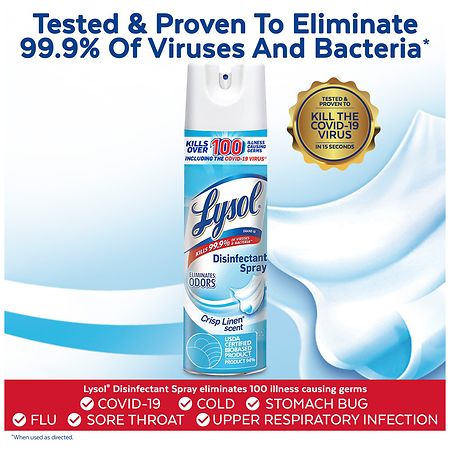 Lysol Disinfectant Spray Crisp Linen
