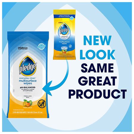 Pledge Multisurface Wipes, Everyday Clean Fresh Citrus