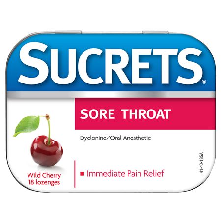 Sucrets Sore Throat Lozenge, Original Formula, Wild Cherry
