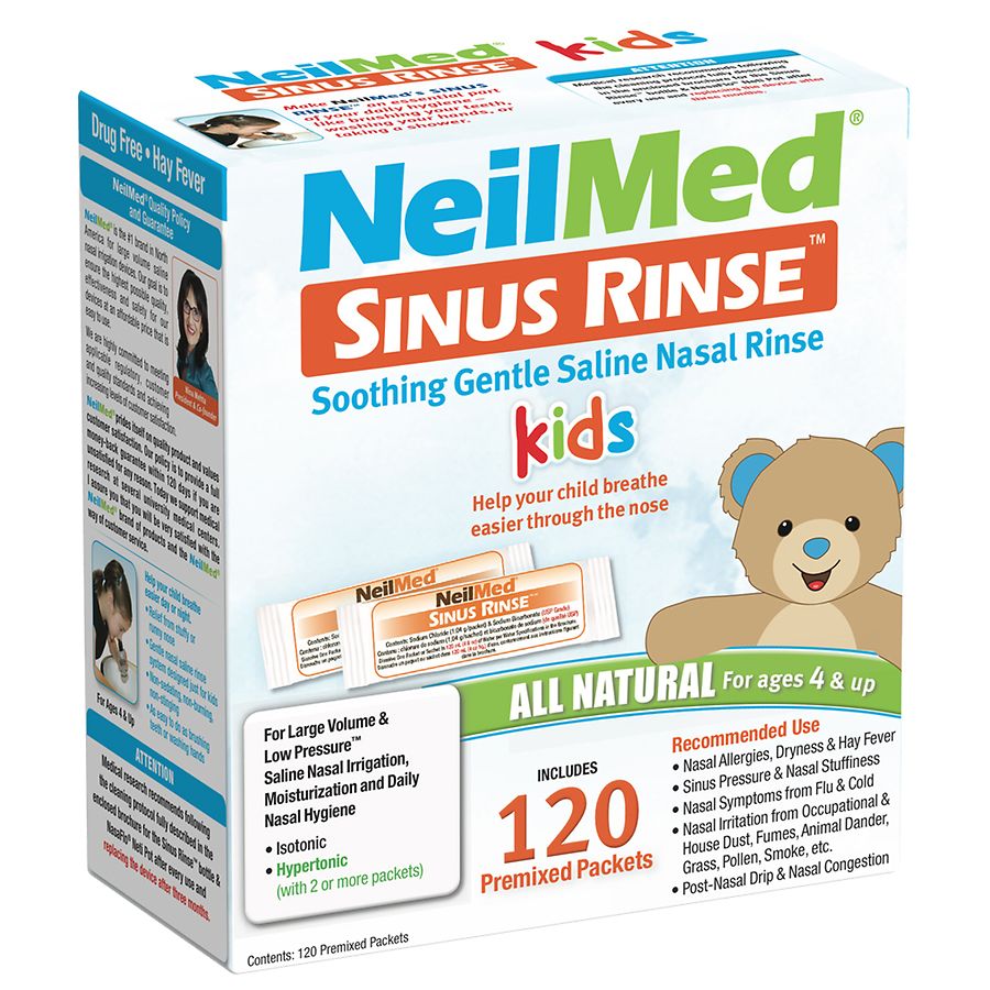 NeilMed Sinus Rinse 100 Salt Premixed Packets for Allergies & Sinus (Pack  of 2)