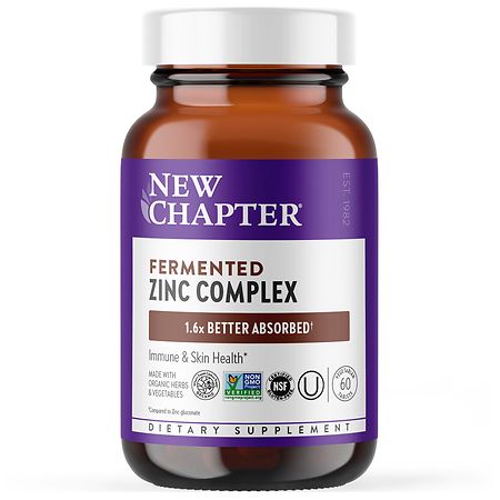 New Chapter Fermented Zinc Complex, Vegetarian Tablets