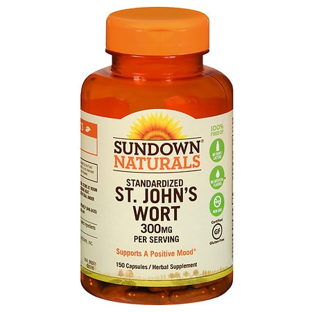 Sundown Naturals St. John's Wort 300 mg Herbal Supplement Capsules