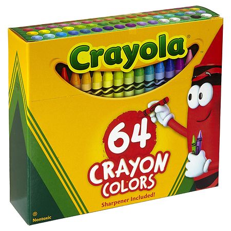 Crayola Crayons Large Set of 96 Assorted Colors with Built-in Sharpener