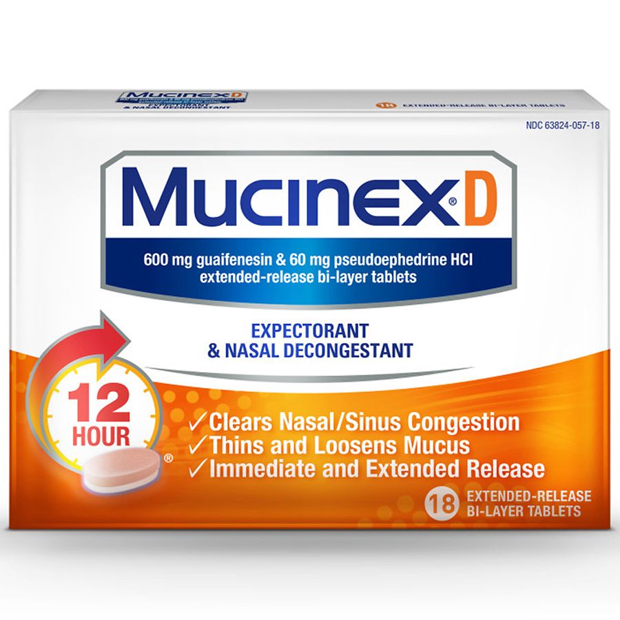 MucinexD Expectorant and Nasal Decongestant Tablets