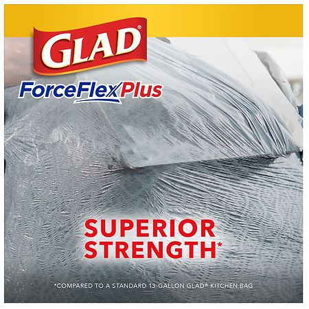 Glad ForceFlex MaxStrength 20-Gallons Febreze Fresh Clean Gray