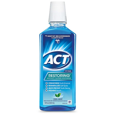 ACT Restoring Anticavity Mouthwash Cool Mint