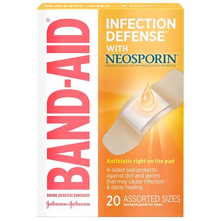 Band-Aid Bandages With Neosporin Antibiotic Assorted