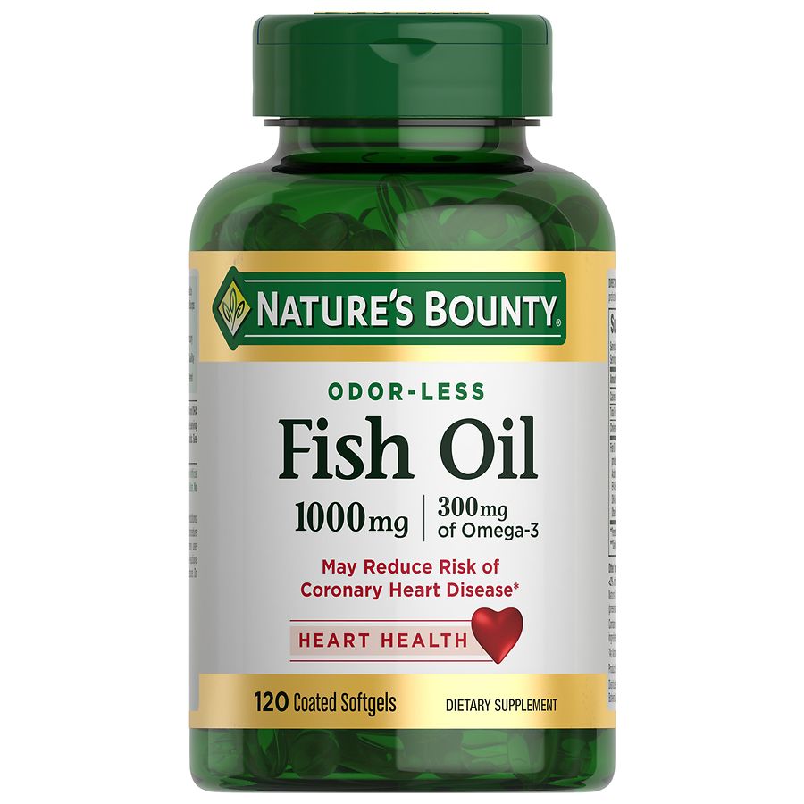 Nature's Bounty Fish Oil With Omega 3 Softgels, 1000 Mg