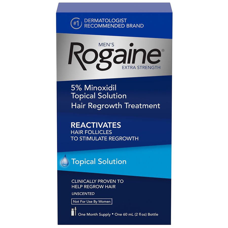Rogaine Men's 5% Minoxidil Solution Unspecified, 1 Month Supply | Walgreens
