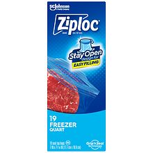 Ziploc Gallon Food Storage Freezer Slider Bags, Power Shield Technology for  More Durability, 72 Count