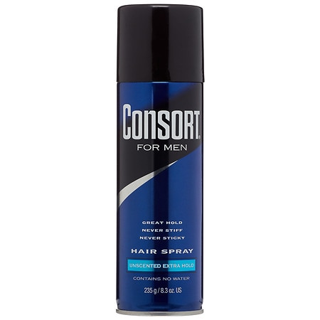 Consort For Men Hair Spray, Extra Hold, Aerosol Unscented Unscented
