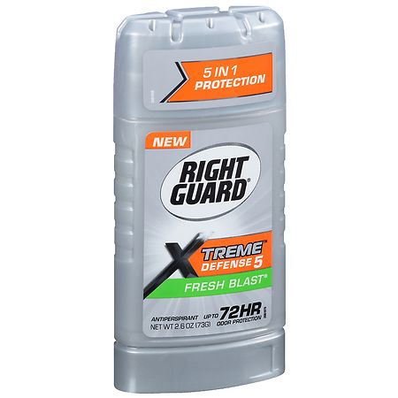 Right Guard Xtreme Defense 5, Antiperspirant & Deodorant Invisible Solid Fresh Blast