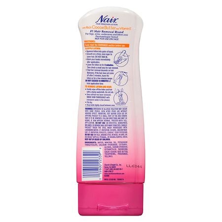 Nair Hair Removal Body Cream With Cocoa Butter and Vitamin E, Leg and Body Hair  Remover, 9 Oz Bottle 