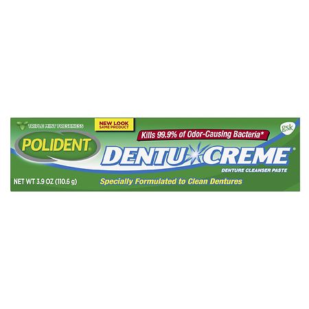 Polident Paste For Denture Cleaning Triple Mint
