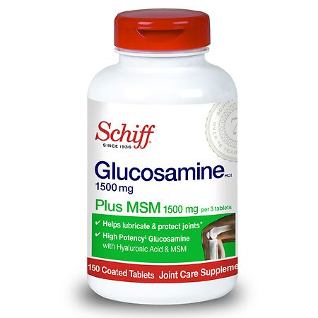 Schiff Glucosamine 1500mg Plus MSM Joint Care Cotaed Tablets | Walgreens