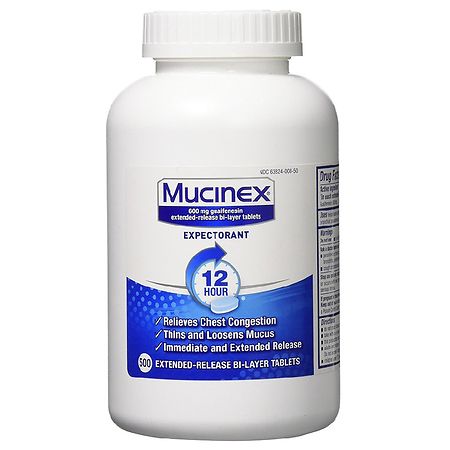 Mucinex 12 Hour Chest Congestion Expectorant Tablets, Loosens Mucus