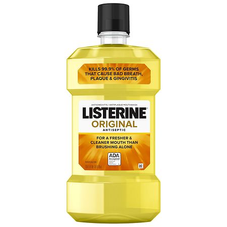 Listerine Antiseptic Mouthwash For Bad Breath & Plaque Original