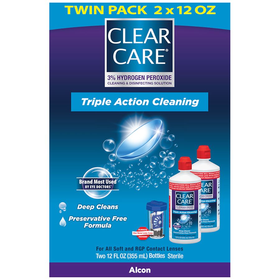 Clear Care Cleaning & Disinfecting Solution Twin Pack with Lens