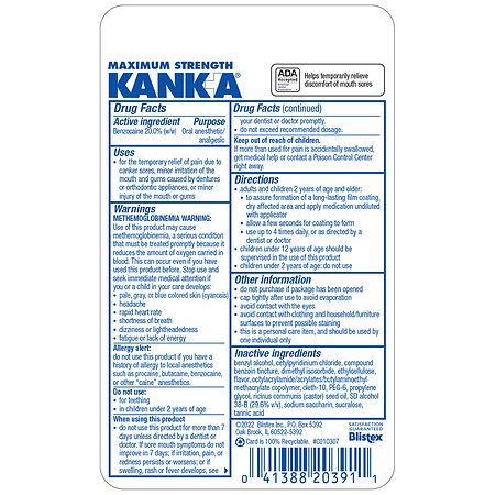 Blistex Kanka Professional Strength Soft Brush Tooth & Gum Pain Gel Reviews  2024