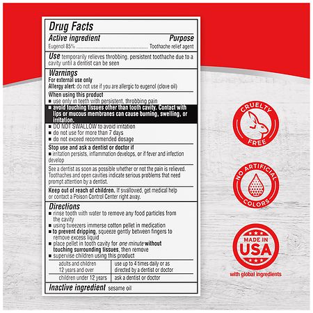 Red Cross Toothache Complete Medication Kit