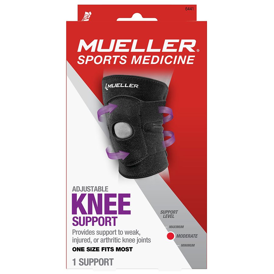 Mueller Adjustable Ankle Support, Black, One Size