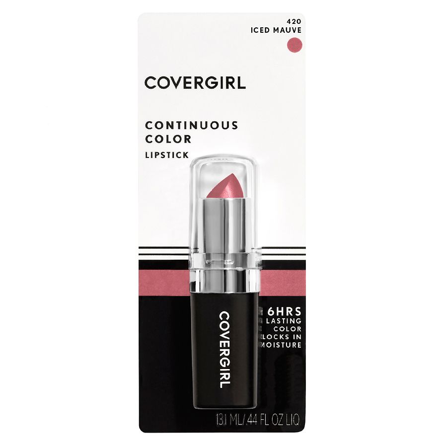 CoverGirl Continuous Color Lipstick, Iced Mauve