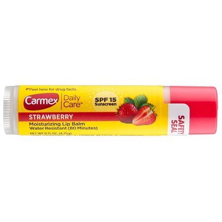 Carmex Daily Care Moisturizing Lip Balm With Sunscreen Strawberry