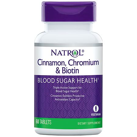 UPC 047469048983 product image for Natrol Cinnamon-Biotin-Chromium Tablets - 60.0 ea | upcitemdb.com