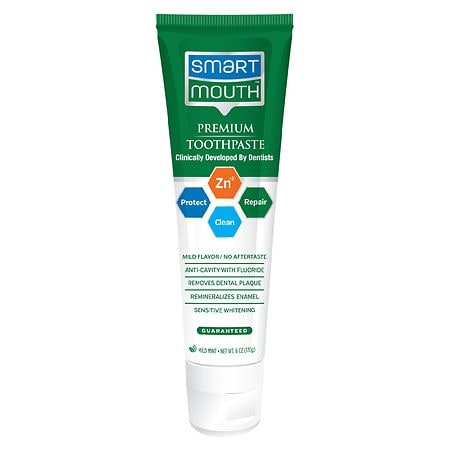 SmartMouth Premium Clean Mint Toothpaste 6 oz. Tube