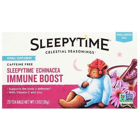 Celestial Seasonings Sleepytime Echinacea Immune Boost Herbal Supplement Tea Bags