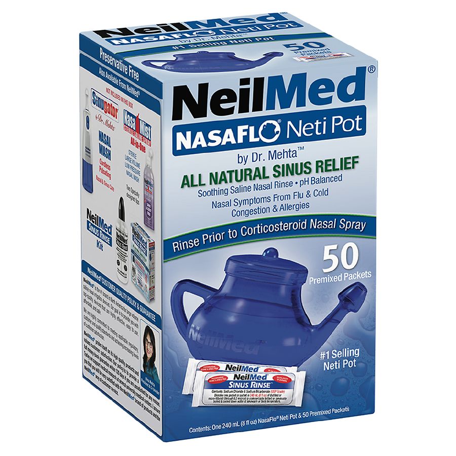  NeilMed Sinus Rinse All Natural Relief Premixed Refill Packets  100 Count (Pack of 1) : Health & Household