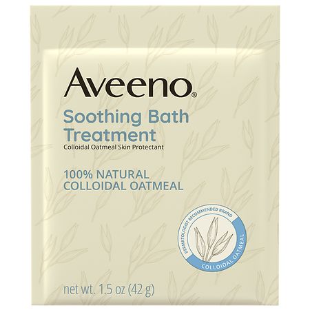 Aveeno Soothing Bath Soak For Eczema, Natural Colloidal Oatmeal Single Use Packets