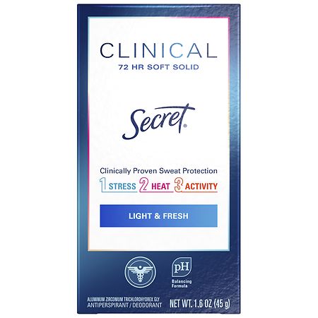 Secret Clinical Strength Soft Solid Antiperspirant Deodorant Light & Fresh