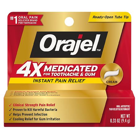 Orajel 4x Severe Toothache Oral Pain Reliever Cream