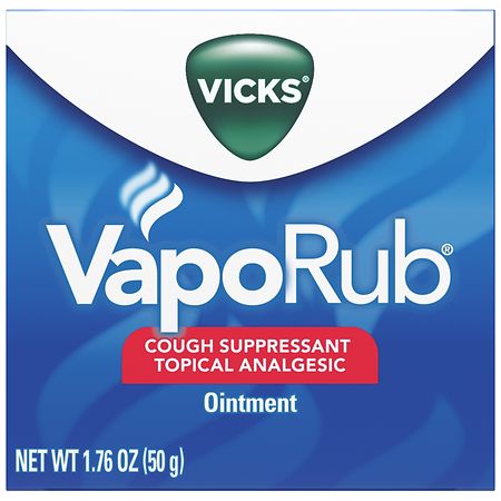 Vicks VapoRub, Topical Chest Rub & Analgesic Ointment, Over-the-Counter Medicine Original