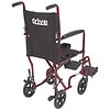 Drive Medical Lightweight Transport Wheelchair 19" Seat Red-2
