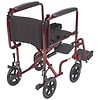 Drive Medical Lightweight Transport Wheelchair 19" Seat Red-3