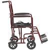 Drive Medical Lightweight Transport Wheelchair 19" Seat Red-4