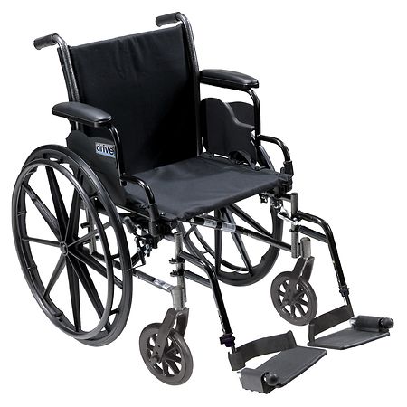 Drive Medical Cruiser III Wheelchair w Flip Back Removable Desk Arms 16" Seat Black