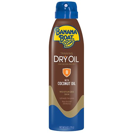 Banana Boat Tanning Dry Oil, Clearspray SPF 8