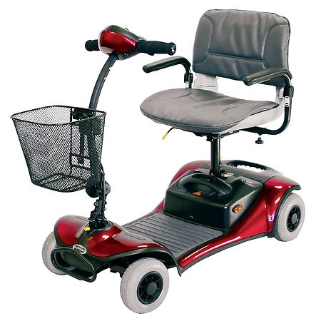 Shoprider Parti 4 Wheel Personal Mobility Scooter Red-Blue-Champagne