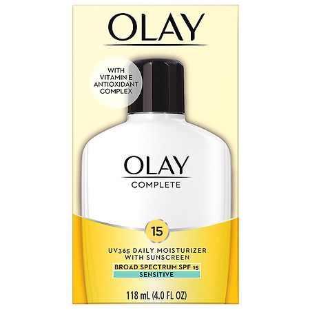 Olay Complete Daily Moisturizer with Sunscreen SPF 15, Sensitive Fragrance-Free