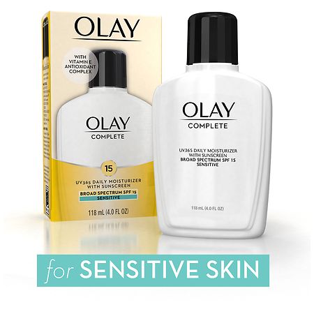 Olay Complete Daily Moisturizer with Sunscreen SPF 15, Sensitive  Fragrance-Free