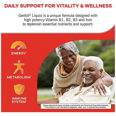 Geritol Liquid B-Vitamins and Iron for Energy Support
