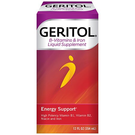 Geritol Liquid B-Vitamins and Iron for Energy Support