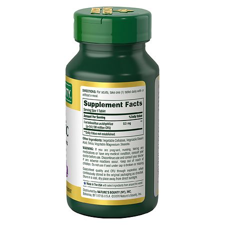 Nature's Bounty Acidophilus Probiotic Tablets